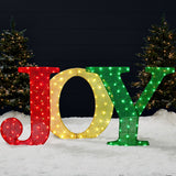 Best Choice Products 32" Lighted JOY Yard Decoration, 3-Piece Set, 150 Warm White LEDs