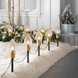 Wondershop Oversized C9 Faceted LED Christmas Pathway Lights, 8 Clear Bulbs