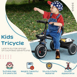 Qaba Toddler Tricycle with Adjustable Seat, Storage Basket & Safety Belt