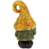 Northlight 16.5" Fall Harvest Gnome Garden Statue, Maple Leaf Mushroom Hat Décor