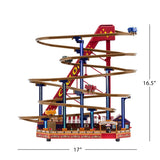 Mr. Christmas 90th Anniversary World’s Fair Animated Roller Coaster with Color-Changing LEDs & 50 Songs