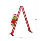 Mr. Christmas 17" Animated Ladder Climbing Grinch with LED Lights & 3 Christmas Carols