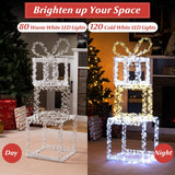 Costway Stacked Christmas Gift Box Lights, 3 ft, 3 Boxes with 200 Warm & Cold White LEDs