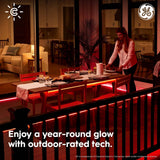 GE Cync Dynamic Effects Outdoor LED Light Strip Extension, 8 ft, Full Color & Music Sync