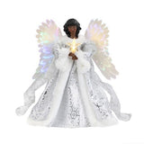 Mr. Christmas 12" Animated Celestial Angel Tree Topper with Illuminated Wings & Lighted Star
