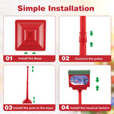 Costway 59" Musical Christmas Street Lamp, Sound-Activated Snow Globe with Detachable Mailbox Lantern