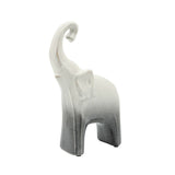 11" Sagebrook Home Ceramic Elephant Sculpture, Raised-Trunk Tabletop Figurine