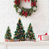 Mr. Christmas 15" Illuminated Folding Christmas Tree Scene with 12 Warm White LEDs & Timer