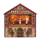 Mr. Christmas 16" Animated & Musical Santa’s Workshop Advent Calendar with 24 Doors & LED Lights