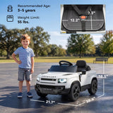 Qaba 12V Licensed Land Rover Defender Ride-On Car with Remote, Suspension & Music
