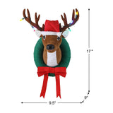 Mr. Christmas 17" Animated Singing Reindeer Head with LED Antlers, Motion Activation & 6-Hour Timer