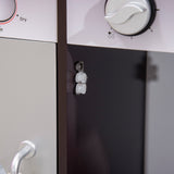 Qaba Wooden Play Kitchen with Lights, Sounds, Pretend Appliances & Cooking Accessories