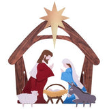 Best Choice Products 4ft Outdoor Nativity Scene with Holy Family, Sheep & Donkey