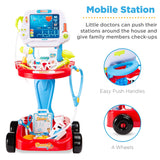 Best Choice Products Kids Play Doctor Kit with Mobile Medical Cart, 17 Accessories & Carrying Case