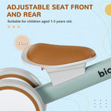 Qaba Toddler Balance Bike with Silent Wheels & Removable Basket, No-Pedal Ride-On