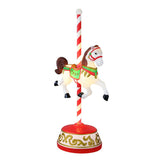 Mr. Christmas 50" Jumbo Lighted Carousel Horse with 20 Warm White LEDs & Timer, Indoor/Outdoor