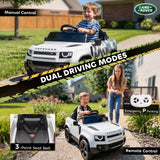 Qaba 12V Licensed Land Rover Defender Ride-On Car with Remote, Suspension & Music