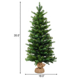 Costway 3 ft Pre-Lit Tabletop Christmas Tree with 50 Warm LED Lights and Timer