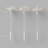 20" Christmas LED Burst Stake Lights, 3-Piece Set, 96 Warm White LEDs
