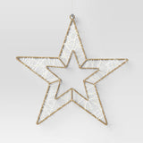 Wondershop 15" Champagne Hanging Star, 600 Warm White LEDs, Twinkling Indoor & Outdoor Christmas Décor