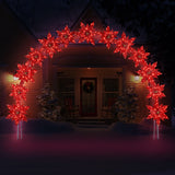 Mr. Christmas 8.5ft Illuminated Poinsettia Arch with Warm White LEDs, Outdoor Metal Display