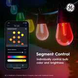 GE Cync 48ft Smart LED Café String Lights, Multicolor with Individual Bulb Control