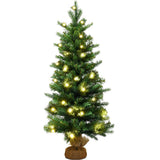 Costway 3 ft Pre-Lit Tabletop Christmas Tree with 50 Warm LED Lights and Timer