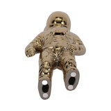 Sagebrook Home Ceramic Astronaut Sculpture, 11" Metallic Gold Space-Themed Tabletop Décor
