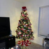 Costway Pre-Lit Hinged Artificial Christmas Tree, 4–9 ft, Warm White & Multicolor LEDs, 11 Lighting Modes