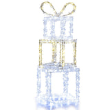 Costway Stacked Christmas Gift Box Lights, 3 ft, 3 Boxes with 200 Warm & Cold White LEDs