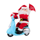 Mr. Christmas 14.5" Scootin’ Santa Animated Musical Scooter with LED Headlight & 24 Christmas Carols