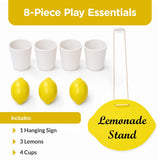 Best Choice Products Kids Lemonade Stand Play Kitchen with Canopy, Chalkboard, Wheels & 8 Accessories