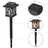 C Cattleya Solar Flickering Flame LED Path Lights, 6-Pack