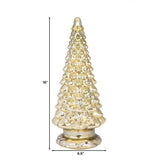 Mr. Christmas 16" Mercury Glass Christmas Tree with Twinkling LEDs & Multicolor Kaleidoscope Lights