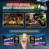 Bell + Howell Startastic Solar Laser Christmas Projector, Red & Green Star Shower, Remote Control