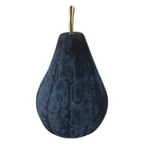 Tiverton Small Glass Pear Figurine, 12" Glossy Black Decorative Tabletop Sculpture