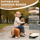 Qaba 6V Electric Ride-On Horse with Music, Foot Pedal & Washable Cover