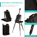 Best Choice Products Adjustable Wooden French Box Art Easel with 32-Piece Painting Set