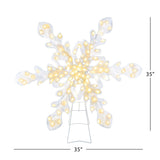 Mr. Christmas 35" Outdoor Twinkling LED Snowflake with Metal Easel & Ground Stakes