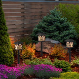 C Cattleya Solar Flickering Flame LED Path Lights, 6-Pack