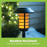 Bell + Howell Solar LED Pathway Lights with Remote, 8-Pack, Color Changing & Flickering Flame