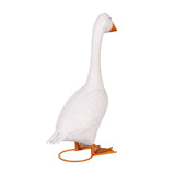 Evergreen Giddy the Goose White Metal Porch Statue, 21" Tall, Indoor & Outdoor Garden Décor