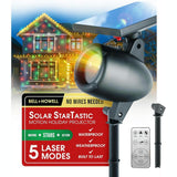 Bell + Howell Startastic Solar Laser Christmas Projector, Red & Green Star Shower, Remote Control