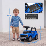 F150 Licensed Ford Raptor Toddler Ride-On Car with Headlights, Horn & Under-Seat Storage