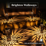 Bell + Howell Solar Bollard Pathway Lights, 4-Pack, 3500K LED