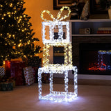 Costway Stacked Christmas Gift Box Lights, 3 ft, 3 Boxes with 200 Warm & Cold White LEDs