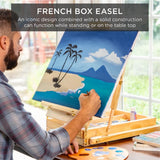 Best Choice Products Adjustable Wooden French Box Art Easel with 32-Piece Painting Set