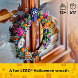 Halloween Wreath 40825, 617-Piece Indoor Hanging Decoration with Bat, Pumpkins & Ghost