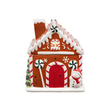 Mr. Christmas 9.5" Ceramic Gingerbread House Cookie Jar with LED-Lighted Lid & 6-Hour Timer