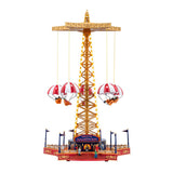 Mr. Christmas 90th Anniversary World’s Fair Animated Parachute Ride with 52 LEDs & 50 Songs